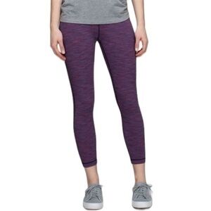 Lululemon 6 Diamond Jacquard Space Dye Blue Jewelled Magenta High Times Leggings